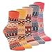 Xuanf 5Pack Womens Vintage Thick Knit Warm Casual Wool Crew Winter Socks,Multicolor (Multicolor-2)