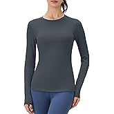 SPVISE Long Sleeve Compression Shirts for Women Workout Tops Cool Dry Breathable Yoga Running Hiking T-Shirt Fitted Basic Top