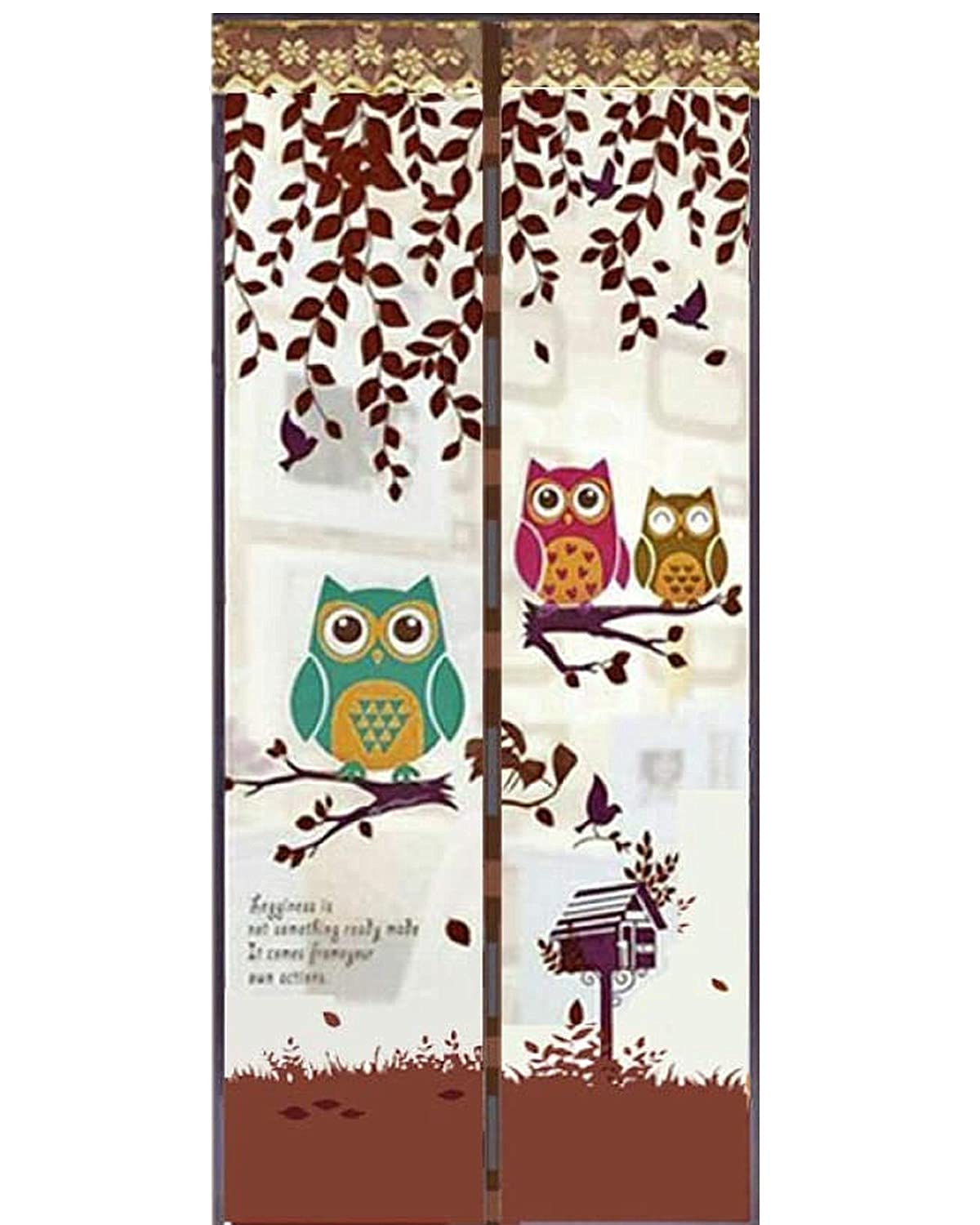 Magnetic Door Screen High Density Fly Bug Mosquito Mesh Curtain Automatically Mesh Door Nets Keeps Bugs & Mosquitoes Out,39 * 83in,Coffee