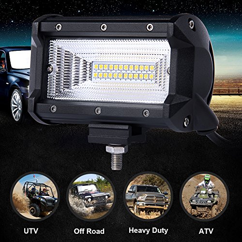 LED Pods, Auto Power Plus 5 Inch 144W LED Work Light Off Road Flood Light Waterproof Cube Driving Fog Light Bar for Pickup Truck Jeep SUV Boat, 3 Years Warranty