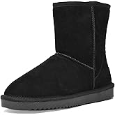 DREAM PAIRS Women's Shorty-New Mid Calf Winter Snow Boots