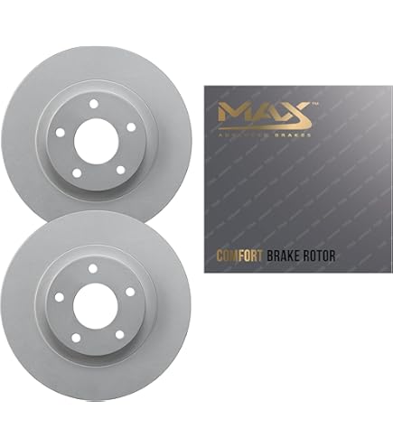 Genius Rear Coated Disc Brake Rotors Pair Replacement For