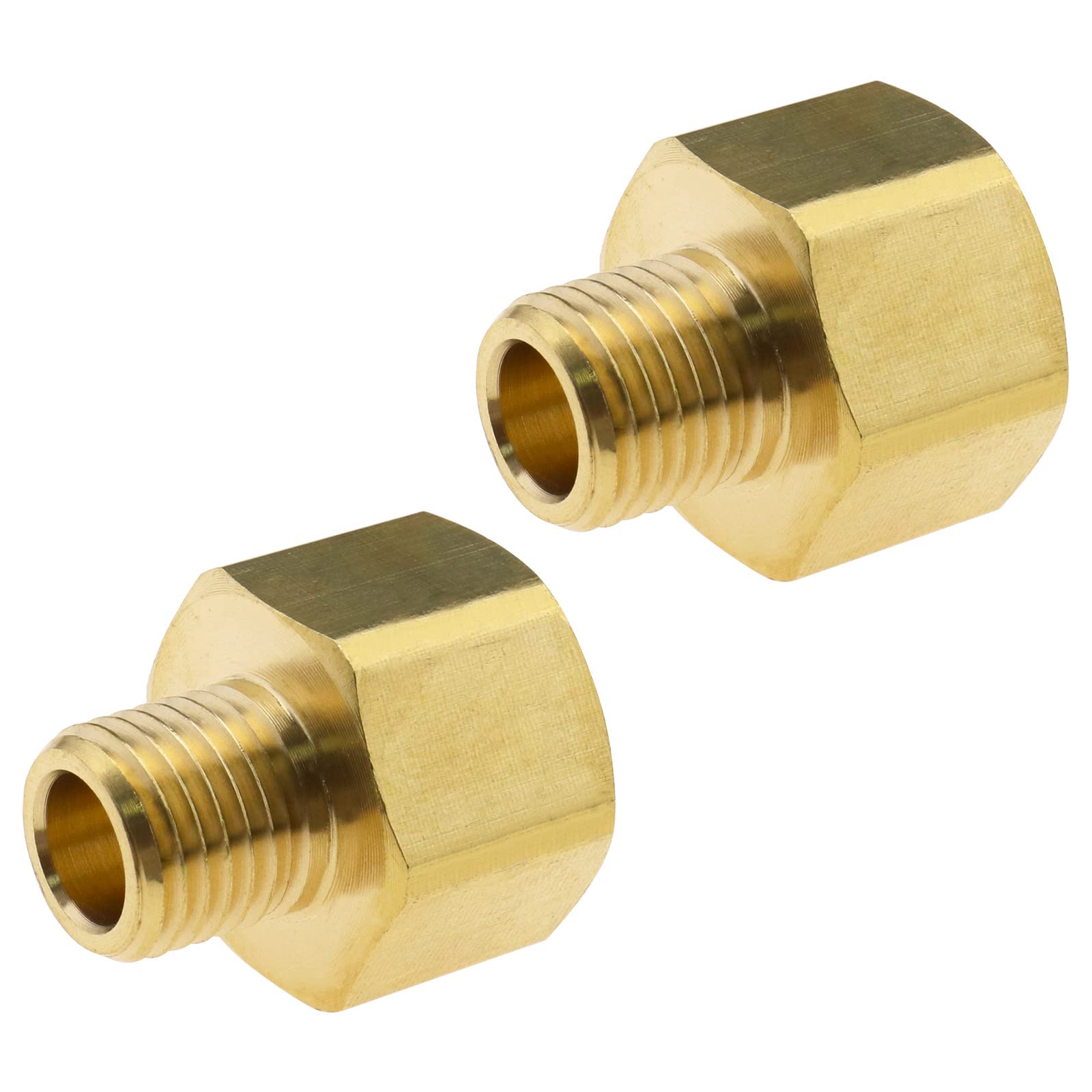 eMagTech 2PCS Pressure Washer Adapter 14mm Male to 22mm Female Brass Pipe Fitting Coupler Connector Converter for Pressure Washer Water Pipe 4500 PSI