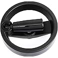 heyous Foldable Handwheel Spoke Hand Wheel with Folding Revolving Handle for Milling Machine, Black