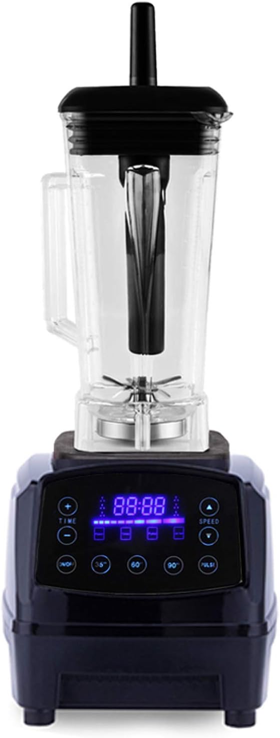 Automatic Digital Smart Timer Program 2200W Heavy Duty Power Blender Mixer Juicer Food Processor Ice Smoothie Bar Fruit,BLACK,UK Plug