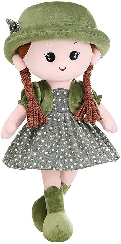 iEasey Adorable Baby Girl Rag Doll with Removable Dress Hat 35cm