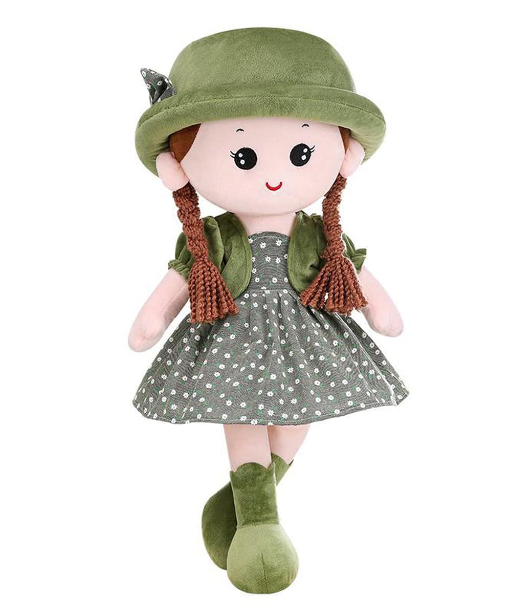 Adorable Baby Girl Rag Doll Soft Cuddly Ragdoll Princess Doll with Removable Dress & Hat Soft Stuffed Plush Toy Dolls for Girls Age 0+, First Doll Baby Shower Present Girl Birthday Christening Gift