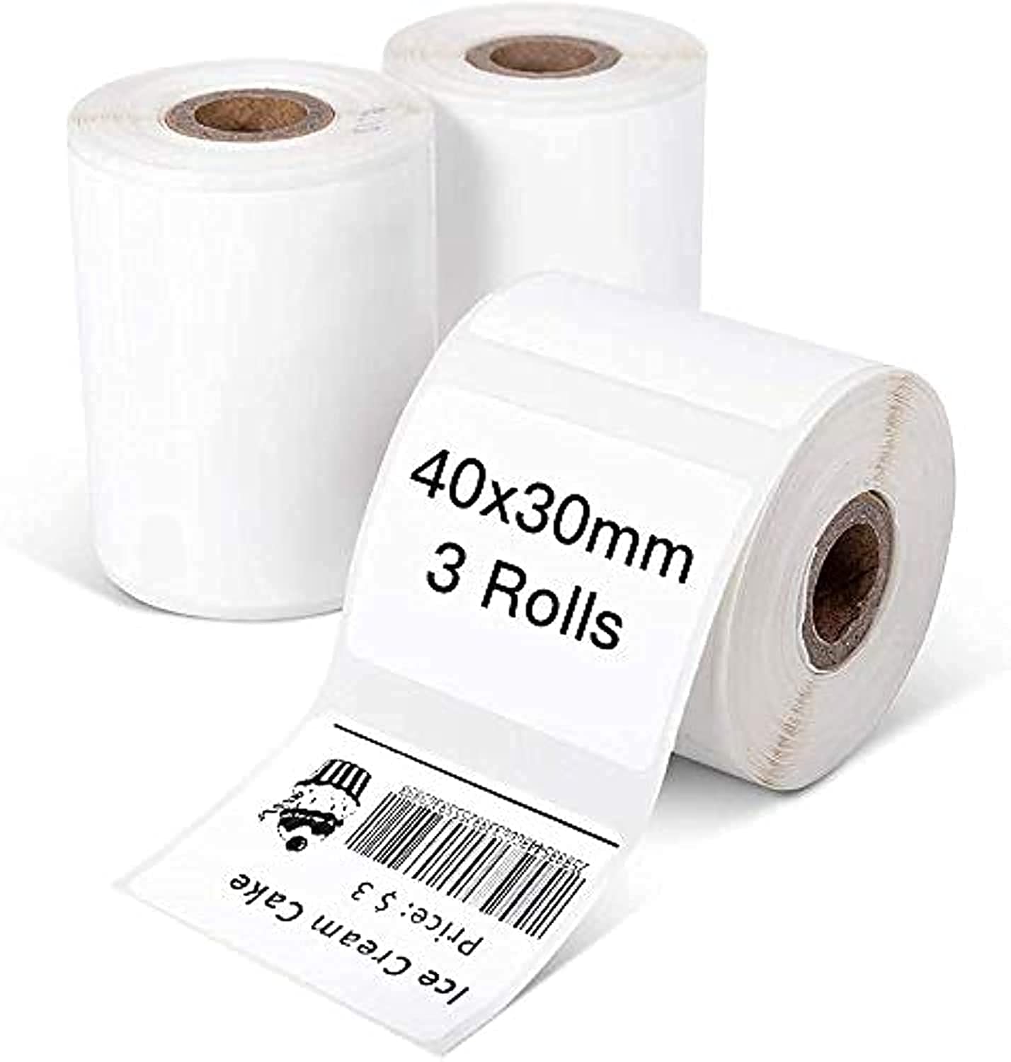 Phomemo M110 Label 3 Rolls Thermal Paper Multifunctional self-Adhesive Label,1.57"x1.18"(40x30mm),Compatible with M110 M220 M221 M120 M150 M250 M260 M108 M100 M102 M200, 230 / Roll
