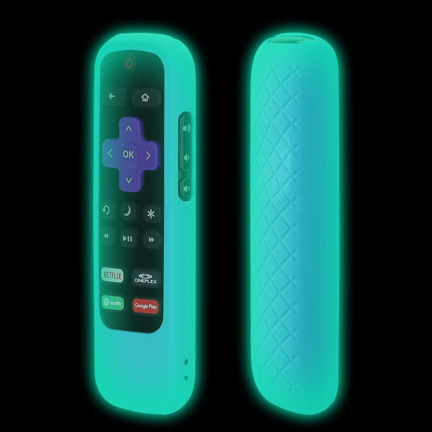 [Nightglow Blue] Case for Roku Express Remote, Akwox Light