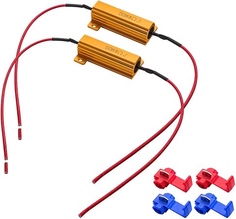 Amazon Safego Ledランプ抵抗器 12v 50w 3w 50w 3オーム 負荷抵抗を修正し 2個付き 車 バイク 車 バイク