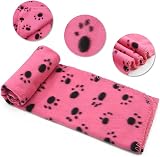 Geluode Pack of 6 Dog Blankets Soft Fleece Paw Print 60x70 cm Multicolor view 3