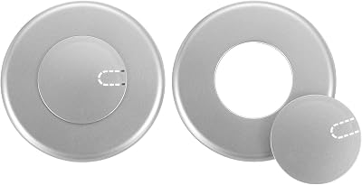 sourcing map 2pcs Pipe Wall Covers 51mm/2" ID Silver ABS Self-Adhesive Hole