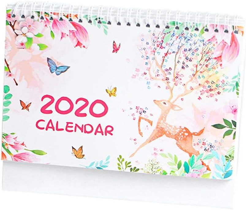 Rainai 2020 Desktop Calendar Month to View Monthly Planner Standing Table for Office Ideal Office Accessory and Gift, B