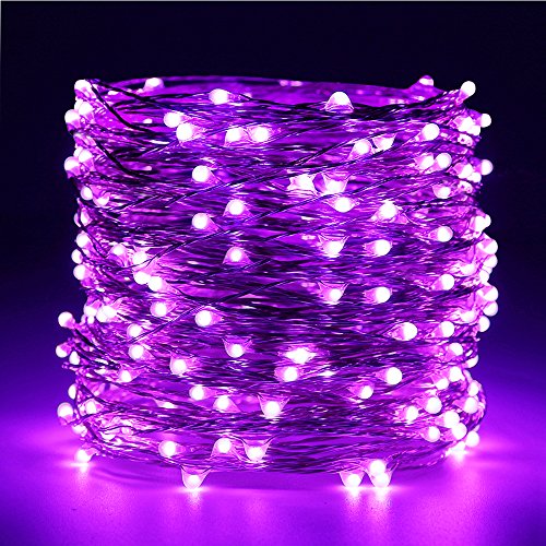 ER CHEN Purple Fairy Lights Plug in, 99ft 300 LED Starry String Lights