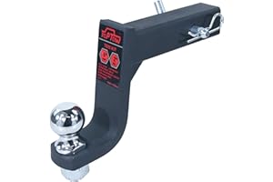 TOPTOW Trailer Hitch Ball Mount Kit with 2 inch Trailer Ball and 5/8 inch Hitch Pin, 6 inch Drop, Fits 2 inch Hitch Receiver, Matte Black