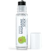 Migrastil Migraine Stick Roll On, Peppermint Oil, Essential Oil Roller USA | With spearmint &amp; lavender, fractionated coconut oil base | Temples, forehead, neck | 10ml glass bottle | TSA-ready, vegan