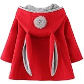 RJXDLT Baby Girl's Toddler Kids Fall Winter Coat Jacket Outwear Ear Hoodie Sweatshirt