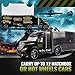 WolVol Military Transport Car Carrier Truck Toy with Army Battle Cars & Choppers Toys Inside - Great Toy for Kids Who Love Action and Vehicles