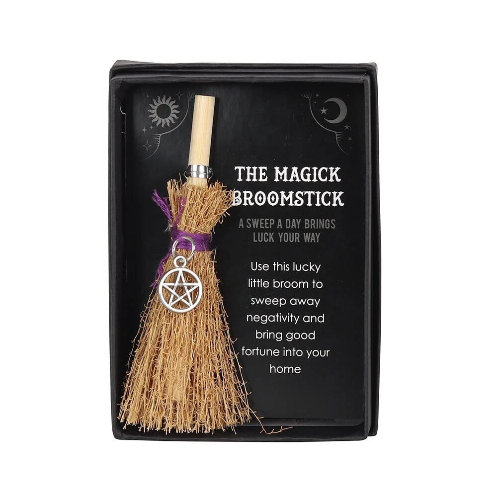 Something Different Ornament Pentagram Mini Magick Broomstick Brown/Black