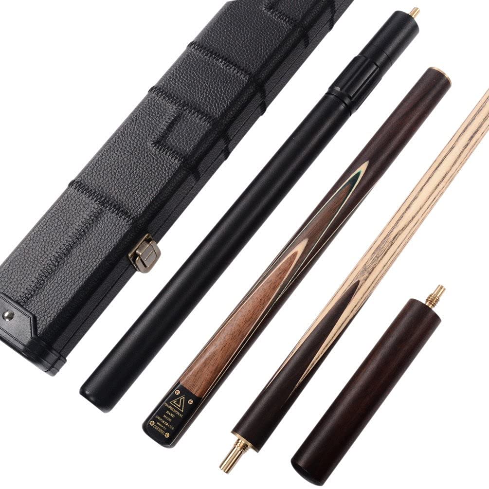 CUESOUL Classic Handmade 57 Inches 18oz Rosewood 3/4 Jointed Snooker Billiard Pool Cue, Rosewood Butts & Aluminum Telescope Extension, Leathertte Protective Case, 9.5mm Tip Snooker Cue Set(CSSC013)