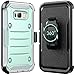 Samsung Galaxy S8 Case, E LV Belt Swivel Clip - Dual Layer Armor Holster Defender Full Body Protective Case Cover for Samsung Galaxy S8 - [MINT/GREY]