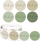Starboling Thank You Sticker,500pcs 1.5Inch Green Thank You for Supporting My Small Business Stickers,for Supporting My Business Supplies Packing,Envelopes,Gift Wraps and Crafts（Green）