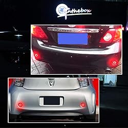 GTINTHEBOX Red Lens Led Rear Bumper Reflector Tail