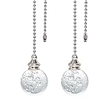 2pcs Clear Crystal Ceiling Fan Pull Chain Crystal