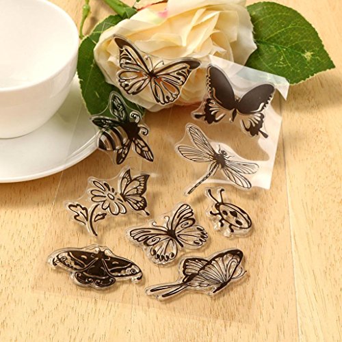 VESNIBA Stencil New Silicone Butterfly Flower Embossing Folder Template DIY Card Scrapbooking Decor