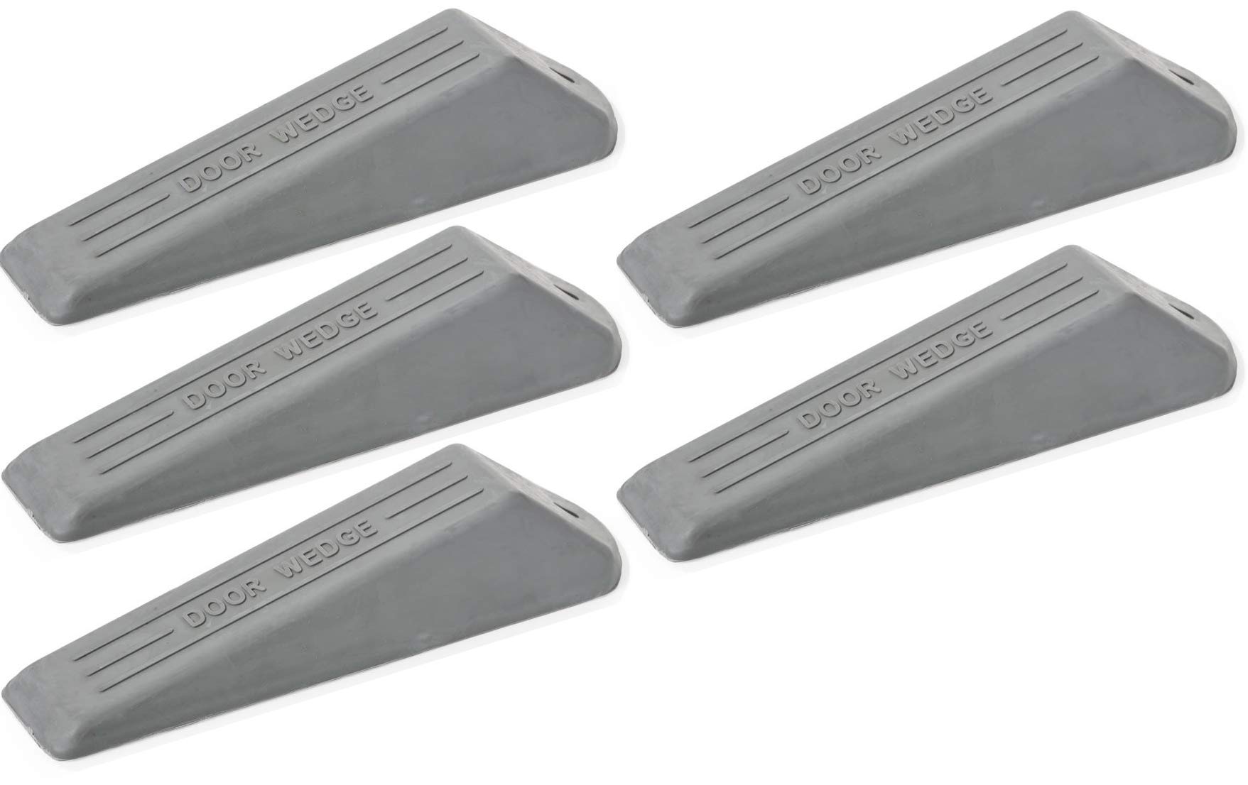 fiXte® 5 Pack Door Wedge, Heavy Duty Rubber Door Wedge, Non-Slip Door Jammer, Door Wedge Stopper Ideal Homes, Offices Work Shops (Grey, Pack of 5).