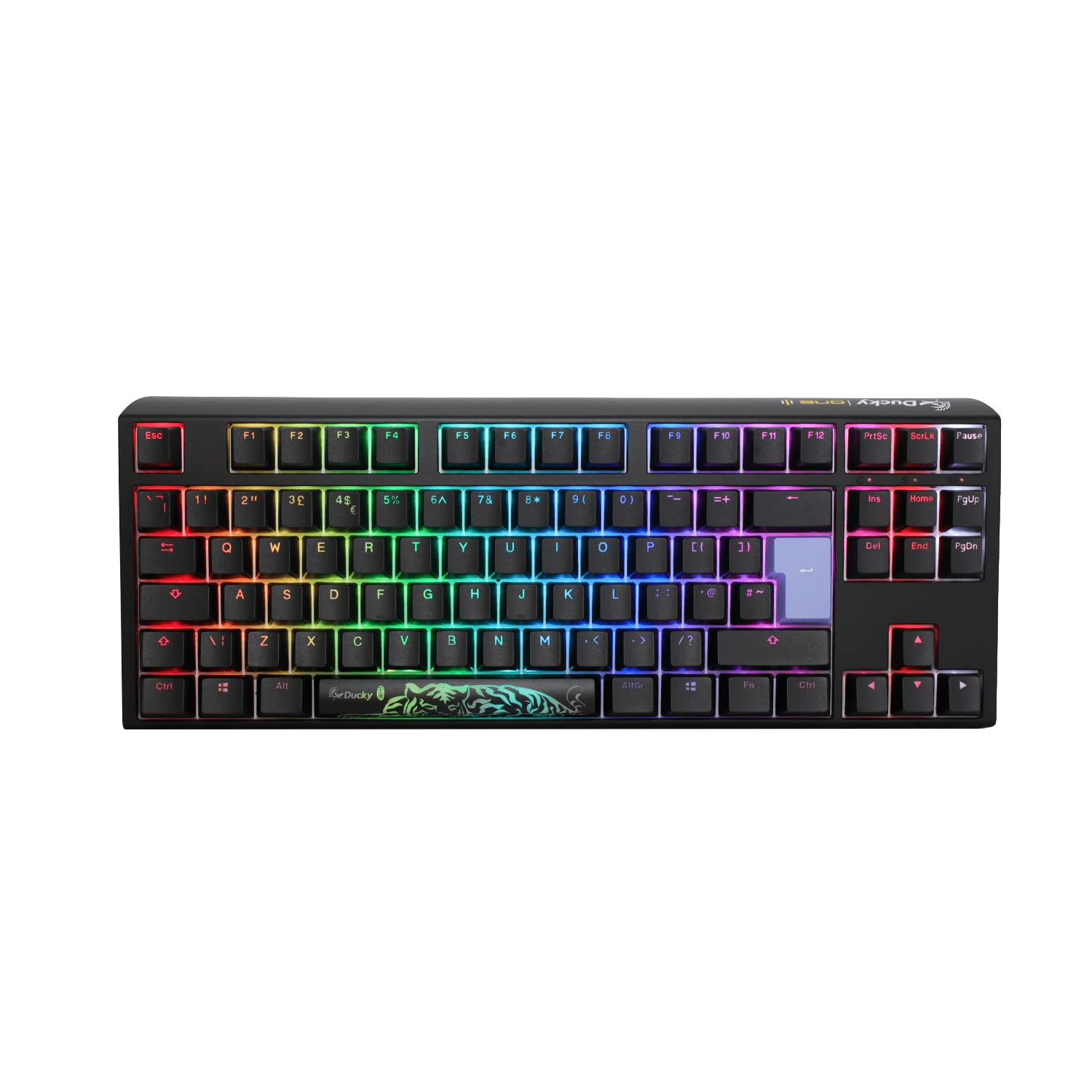 Ducky One3 Classic Black TKL RGB Brown Cherry MX Switch Keyboard - UK Layout