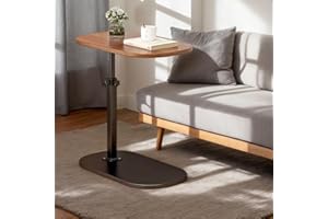 FLRYBRG Side Table Sofa Tray for Couch, Adjustable Height, Sofa Bed Bathroom Study TV Tray C Shaped End Table Food Snack Trays for Eating