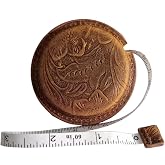 Forieru Tape Measure, Double Sided Stretchable Vintage Leather Measuring Tape, Body Measuring Tape for Sewing Body Fabric,Tailoring,Knitted Fabric and Handicrafts (Carved)