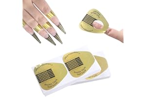 VNC Acrylic Nail Forms - 200Pcs Thick Nail Art Tips Extension Forms - Salon Accessories