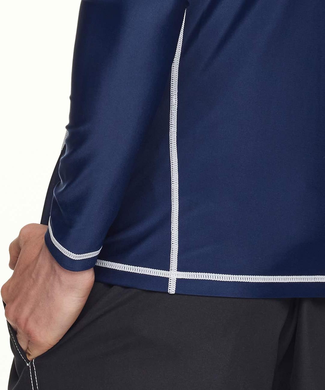 TSLA Men's Long Sleeve Zip Rash Guard, UPF50+ UV/Sun Protection Quick Dry Swim Shirts: Clothing