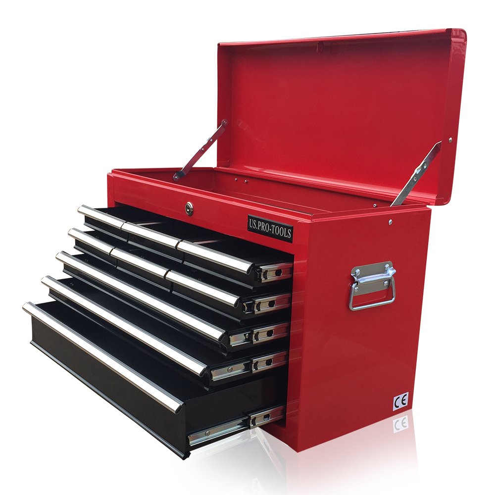 Buy US PRO Affordable RED Black Tool Chest Box Tool 9 Drawer