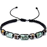Senxilk Handmade Black Tourmaline Bracelet,Tiger eye and Hematite Protection Bracelets for Men Teens Boys Gift