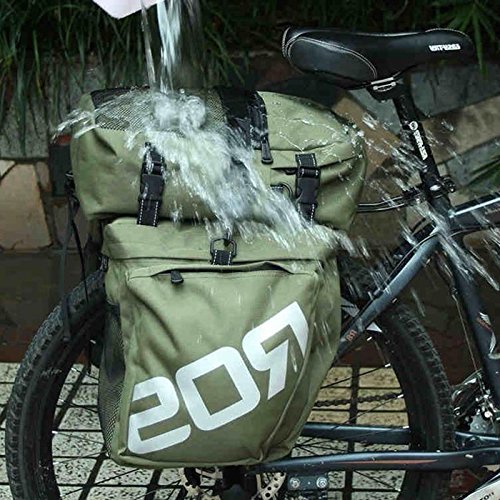 Life-Plus Roswheel 37L Water Resistant Durable 3 in 1 Bicycle Rear Pannier Bag Black