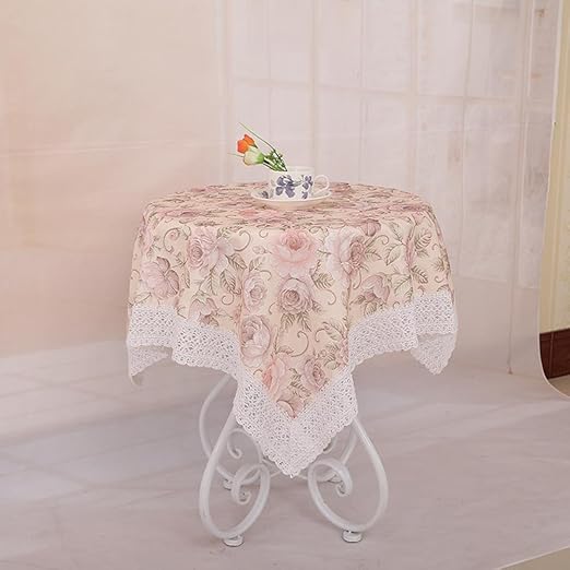Europea clásica rosa flores manteles hogar a prueba de polvo ...