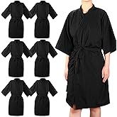 Toulite 6 Pieces Salon Robes Smock for Clients Haircut Cape Hair Salon Client Gown Cape for Women,40 Inches Long