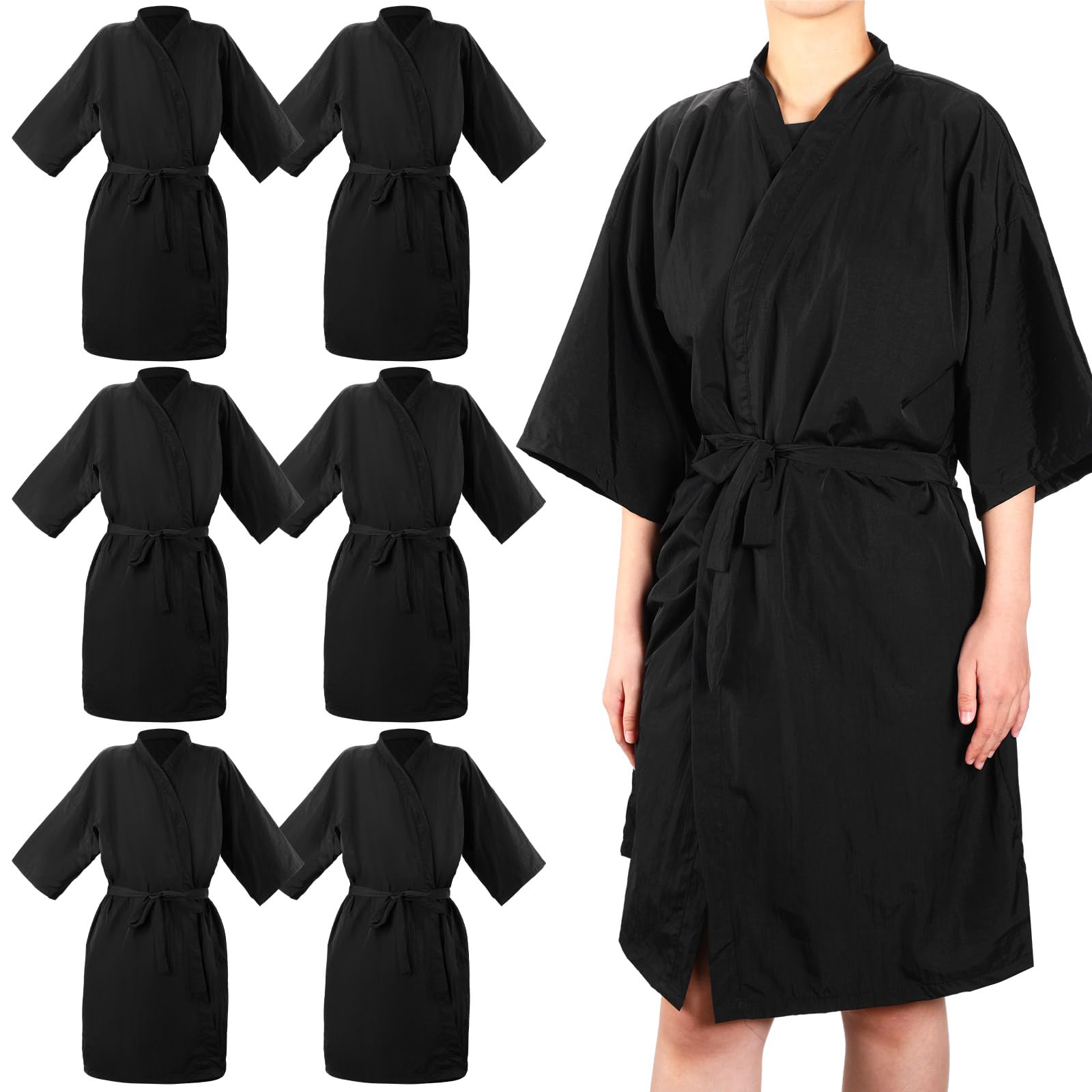 Toulite Salon-Kittel Set – 6 Stück Friseurumhänge Für Kunden, 100 Cm Länge, Aus Polyester