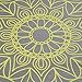 FIT SPIRIT Premium Printed Yoga Mat Gray Henna 6mm