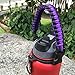 Handle for Hydro Flask - Paracord Survival Strap with Security Ring for Wide Mouth Water Bottles Carrier (Purple/Black)