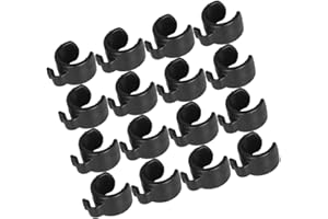 Baluue 25Pcs Plastic Microphone Cable Clamps for Mic Stand Cable Clips Holder for Audio Phone Speaker Pole