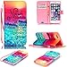 iPhone 6S Case,iPhone 6 Case,JanCalm [Wrist Strap Design][Kickstand] Pattern Premium PU Leather Wallet [Card/Cash Slots] Flip Cover for iPhone 6/6SIncluding-ONE Crystal Pen (Never Stop)