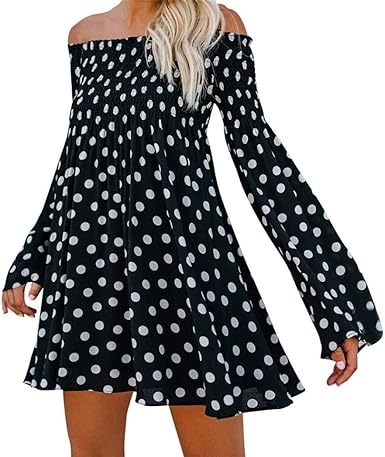 flare sleeve mini dress