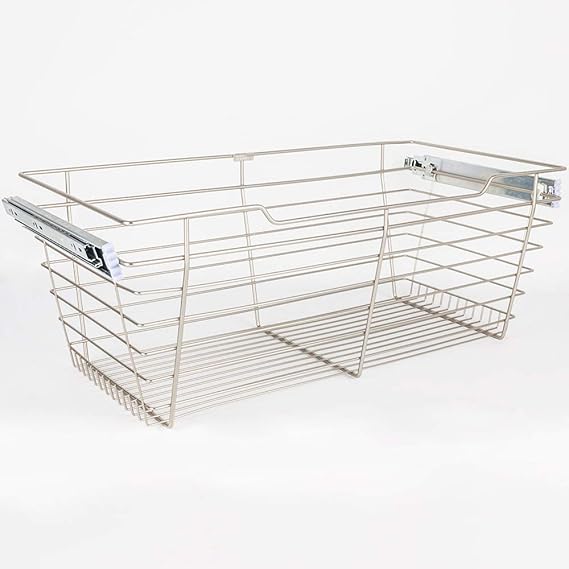 Hardware Resources POB1162311 11" Tall Pull Out Wire Basket with Full