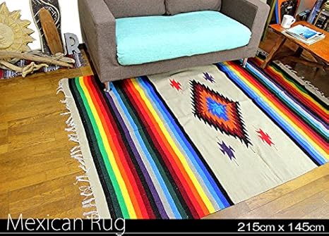 Amazon Rug Piece ネイティブ柄 メキシカンラグマット 215cm 145cm ラグ カーペット オンライン通販