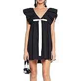 YISHARRY LI Women's Summer Dress Floral V-Neck Sleeveless Casual Mini Dress Sundress