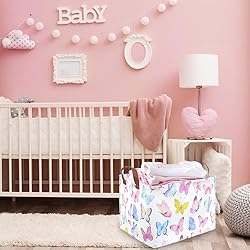 FXOCSHE Rectangular Butterfly Basket,Girls